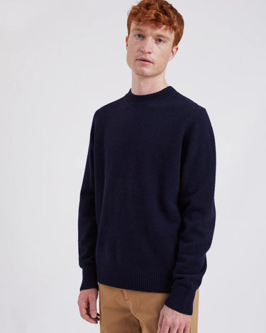 Norse Projects Standard Merino Lambswool Sweater Navy - KYOTO - Norse Projects