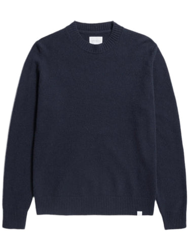 Norse Projects Standard Merino Lambswool Sweater Navy - KYOTO - Norse Projects