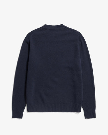 Norse Projects Standard Merino Lambswool Sweater Navy - KYOTO - Norse Projects