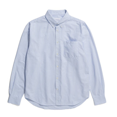 Norse Projects Standard Oxford BD Shirt Pale Blue Stripe - KYOTO - Norse Projects