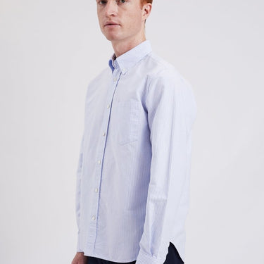 Norse Projects Standard Oxford BD Shirt Pale Blue Stripe - KYOTO - Norse Projects