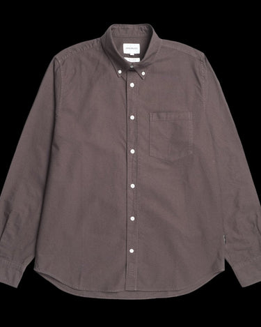 Norse Projects Standard Oxford BD Shirt Seal Brown - KYOTO - Norse Projects