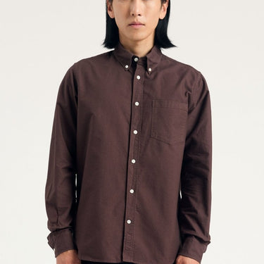 Norse Projects Standard Oxford BD Shirt Seal Brown - KYOTO - Norse Projects