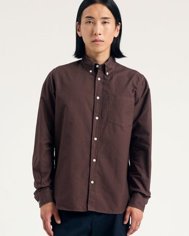 Norse Projects Standard Oxford BD Shirt Seal Brown - KYOTO - Norse Projects