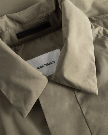 Norse Projects Vargo Gore - Tex Windstopper Raglan Mac Sediment Green - KYOTO - Norse Projects