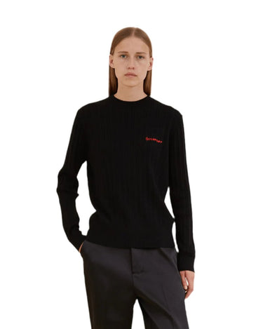 OpéraSPORT DREE CREWNECK KNIT Striktrøj BLACK - KYOTO - OpéraSPORT