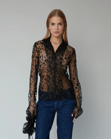 OpéraSPORT FLORA SHIRT black - KYOTO - OpéraSPORT