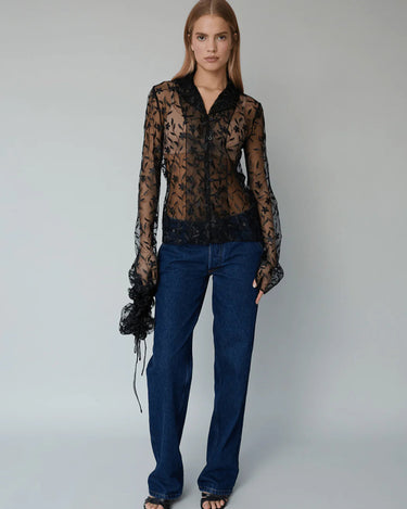 OpéraSPORT FLORA SHIRT black - KYOTO - OpéraSPORT