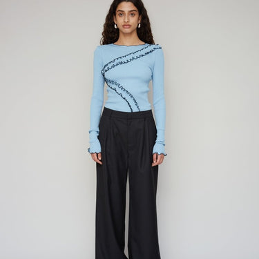 OpéraSPORT GISÈLE SEAMLESS TOP BLUE - KYOTO - OpéraSPORT