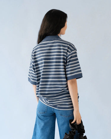 OpéraSPORT LUNA UNISEX POLO T - SHIRT Navy stripe - KYOTO - OpéraSPORT