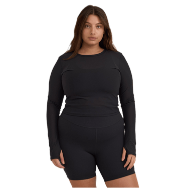 Organic Basics Active Mesh Long Sleeve T-shirt Black - KYOTO - Organic Basics