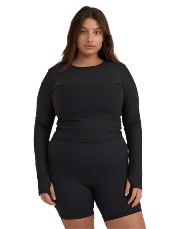 Organic Basics Active Mesh Long Sleeve T-shirt Black - KYOTO - Organic Basics