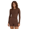 Organic Basics Active Mesh Long Sleeve T-shirt Walnut - KYOTO - Organic Basics