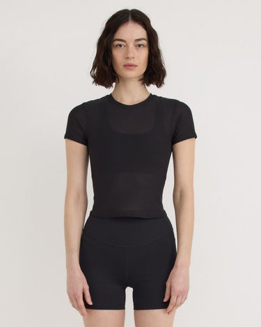 Organic Basics Active Mesh T-shirt Black - KYOTO - Organic Basics