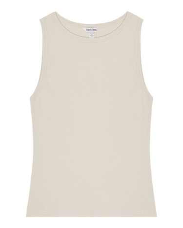 Organic Basics Core Rib Tank Top Sandstone - KYOTO - Organic Basics