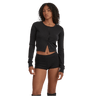 Organic Basics Fine Knit Cropped Cardigan Black - KYOTO - Organic Basics