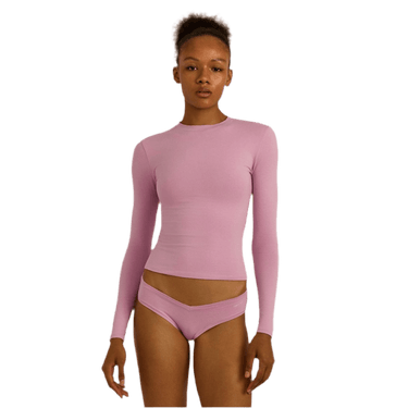 Organic Basics Flex Long Sleeve Tee Lavender Mist - KYOTO - Organic Basics