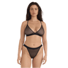 Organic Basics Mesh Triangle Bralette Black - KYOTO - Organic Basics