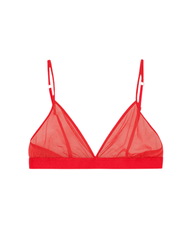 Organic Basics Mesh Triangle Bralette Spicy - KYOTO - Organic Basics