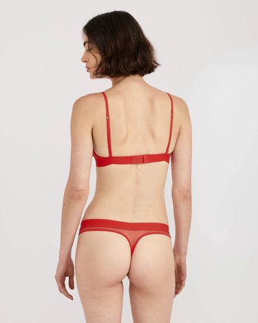 Organic Basics Mesh Triangle Bralette Spicy - KYOTO - Organic Basics