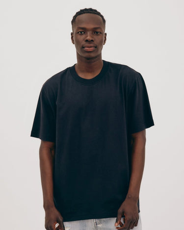 Organic Basics True Boxy Fit T-shirts Black - KYOTO - Organic Basics