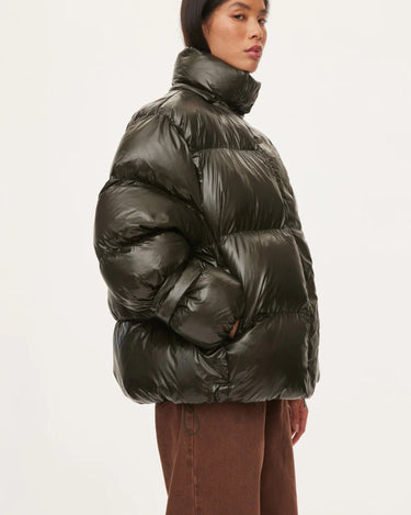 Oval Square Active Hood Jacket Dark Army - KYOTO - Oval Square