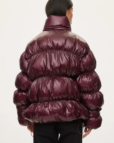 Oval Square Active Hood Jacket Dark Burgundy - KYOTO - Oval Square