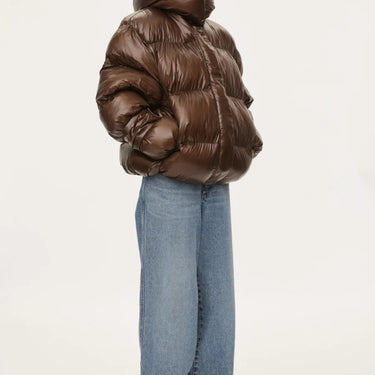 Oval Square Active Hood Jacket Dark Oak - KYOTO - Oval Square