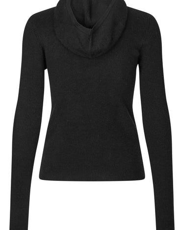 Oval Square Alanis Hood Knit Black - KYOTO - Oval Square