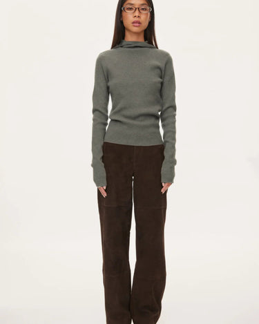 Oval Square Alanis Hood Knit Coca Mocha - KYOTO - Oval Square