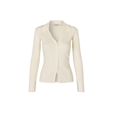 oval square Alga Knit Blouse Off White - KYOTO - oval square