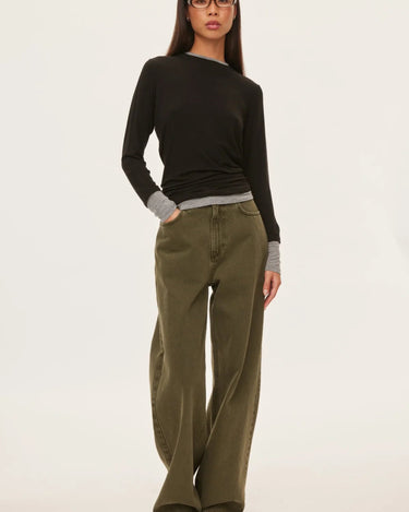 Oval Square Bibi blouse Black - KYOTO - Oval Square