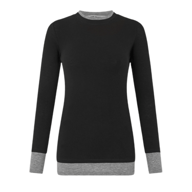 Oval Square Bibi blouse Black - KYOTO - Oval Square