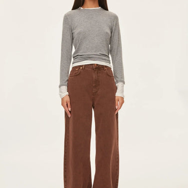 Oval Square Bibi blouse Grey Mel - KYOTO - Oval Square