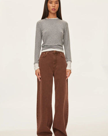 Oval Square Bibi blouse Grey Mel - KYOTO - Oval Square