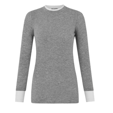 Oval Square Bibi blouse Grey Mel - KYOTO - Oval Square