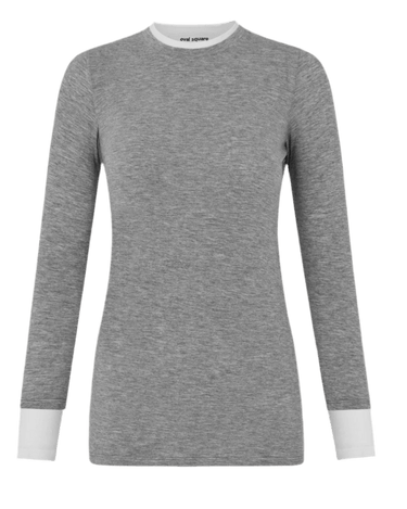 Oval Square Bibi blouse Grey Mel - KYOTO - Oval Square