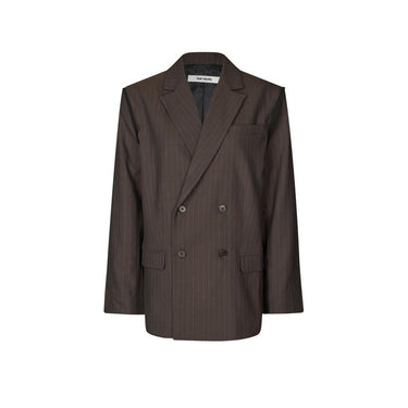 oval square Bonnie Blazer Dark Brown Pinstripe - KYOTO - oval square