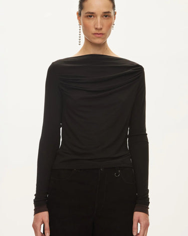 Oval Square Carla High Neck Top Dark Gull - KYOTO - Oval Square