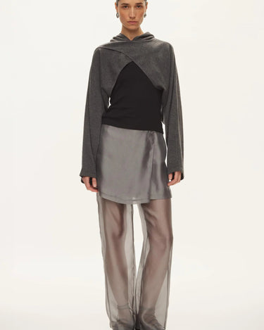 Oval Square Carla Knit Bolero Dark Gull - KYOTO - Oval Square