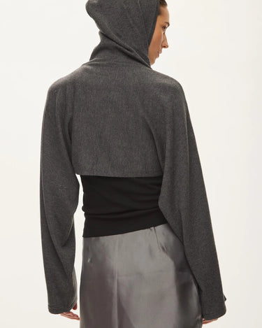 Oval Square Carla Knit Bolero Dark Gull - KYOTO - Oval Square