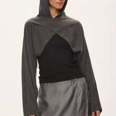 Oval Square Carla Knit Bolero Dark Gull - KYOTO - Oval Square