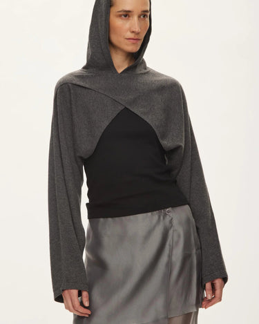 Oval Square Carla Knit Bolero Dark Gull - KYOTO - Oval Square