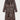 Oval Square Cora leather coat Chocolate Torte