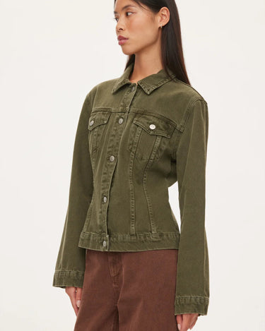 Oval Square Edie Denim Jacket Dark Army - KYOTO - Oval Square