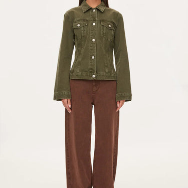 Oval Square Edie Denim Jacket Dark Army - KYOTO - Oval Square