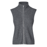 Oval Square Fave Knit Zip Vest Dark Grey Melange - KYOTO - Oval Square