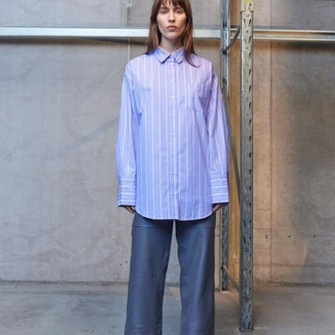 oval square Forever Oversized Overshirts Orchid Pinstripe - KYOTO - oval square