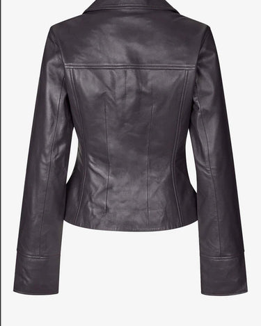 oval square Glory Leather Blazer Nightshade - KYOTO - oval square