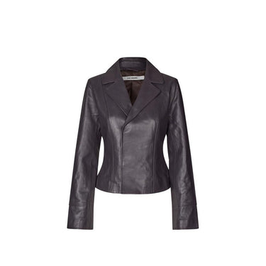 oval square Glory Leather Blazer Nightshade - KYOTO - oval square